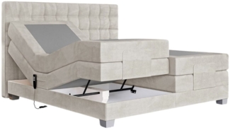 Labett Boxspringbett ELECTRA KING - Elektrisch verstellbare 140x200 160x200 180x200 200x200 (Boxspringbett, Matratze, Topper), Elektrisch verstellbare, Doppelbett mit Kopfteil, 4 Matratzen, Topper