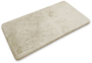 OTTO home Badematte Lennja, Höhe 25 mm, rutschhemmend beschichtet, fußbodenheizungsgeeignet, Polyester, rechteckig, Badteppich, getuftet, Uni, antirutsch, flauschig wie Kaninchenfell