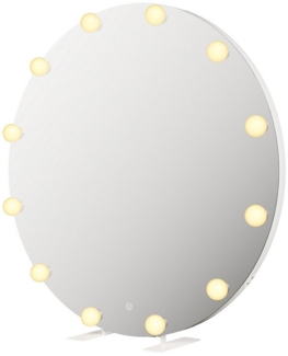 SONNI Schminkspiegel 80cm LED Spiegel 3 Farben dimmbar, Touch + Steckdose – Wand/Tisch