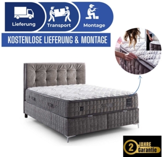 Bambi Boxspringbett Stauraumbett inkl. Matratze und Kopfteile Sleepure (Boxspringbett mit Bettkasten & Matratze, 4-St)