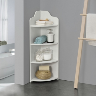 Eckregal Bjurholm 90x28x28 cm Weiß [en. casa]