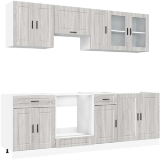 vidaXL 8-tlg. Küchenschrank-Set Kalmar Grau Sonoma Holzwerkstoff 3314847