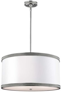 Pendellampe, Deckenleuchte, Stahl Glas, Chrom D 50,8 cm