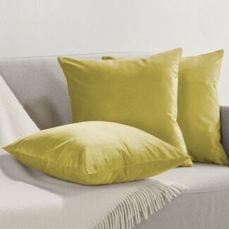 Blumtal Kissenbezug 2er Set - dekorativer Samt Kissenbezug mit verstecktem Reißverschluss, Kissenhülle für Zierkissen, waschbar