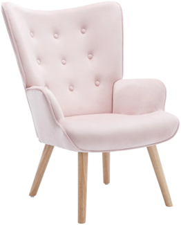 Vente-unique - Sessel - Samt - Rosa - VATELY