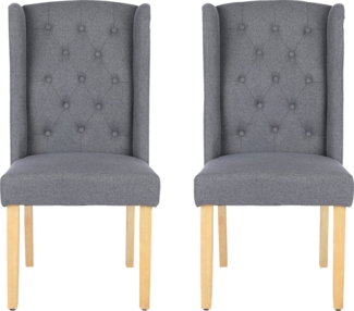 Home affaire Esszimmerstuhl Liao, TOPSELLER!, OTTOs Choice, 2er-Set (Set), pflegeleichter Webstoff Bezug, Knopfheftung, Sitzhöhe ca. 50 cm