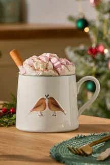 Next Becher Henkeltasse, Rotkehlchen, Steingut