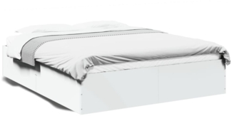 vidaXL Bettgestell Weiß 150x200 cm Holzwerkstoff 3281007