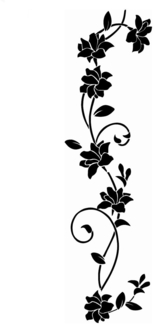 Kaket Wandtattoo Schwarze Blumenranken Wandaufkleber, Blumenmuster Wandtattoo, (2 St), Wohnzimmer, Schlafzimmer, Wanddekoration für Zuhause