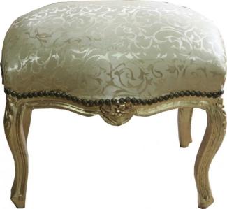 Casa Padrino Barock Fußhocker Gold Muster / Gold Medium