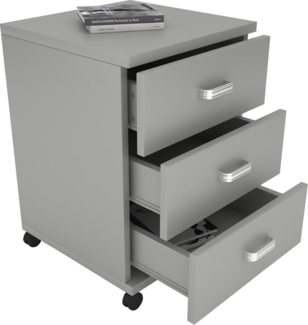 VCM Rollcontainer Tobila 917045 Grau H. 58 x B. 45 x T. 44 cm