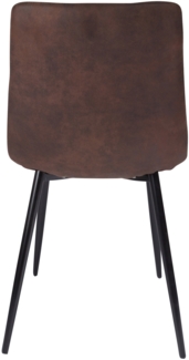 Polsterstuhl Schalenstuhl mit Stoffbezug braun ULLI 523616