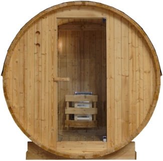 Sanotechnik Outdoor Fasssauna 'TROMSÖ M' für 2 Personen, Thermo-Fichtenholz, 189x120x191,5 cm