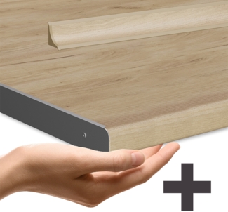 Eckküche R-Line Sonoma/Goldkraft Eiche 247 x 60 cm , AP Eiche Vicco