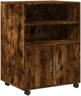 vidaXL Rollschrank Räuchereiche 60x48x81 cm Holzwerkstoff 853168