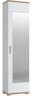 Garderobenschrank Halver / Hola , Holzwerkstoff , Weiß, Holzfarben , 50 x 199 x 34 cm
