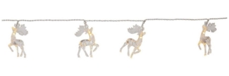 MARELIDA LED-Lichterkette Rentiere 10 LED 1,35m Timer Dekolichterkette Weihnachtsdeko, 10-flammig
