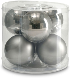 casa NOVA Weihnachtskugel-Box ZART GRAU D 8 cm grau