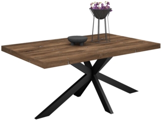 Esstisch Elgin 2 210x80x100 Metall+Holzwerkstoff Schwarz/Zinneiche