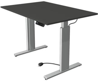 Kerkmann Schreibtisch Sitz-Stehtisch Move 3 silber 120x80x74-120cm elektr. höhenverstellbar anthrazit