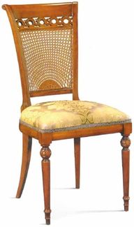 Casa Padrino Luxus Barock Esszimmer Stuhl Gelb / Braun - Barock Möbel - Made in Italy