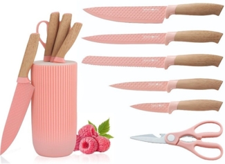 Royalty Line Messerblock Messer Kochmesser Messerständer Messerset 7-tlg. Royalty Line pink