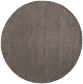 carpetfine Wollteppich Gabbeh Lola Uni, rund, Höhe: 14 mm, mit natürlichem Pflanzenmaterial von Hand gewebt, auch als Läufer