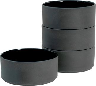 CreaTable Schale Futuro, Steinzeug, (Set, 4-tlg), Müslischale, Salatschale, Snackschale, Dipschale, Ø 14 cm