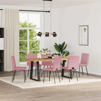 vidaXL Esszimmerstühle 6 Stk. Rosa Samt 3315477
