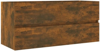 vidaXL Waschbeckenschrank Räuchereiche 100x38,5x45 cm Holzwerkstoff 815657