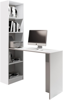 Schreibtisch BeOne, mit Regal, ohne Beleuchtung, Weiß
