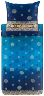 Bassetti Bettwäsche Bettwäsche Bassetti Mako Satin Pallavicino B1 blau türkis 135x200, Mako Satin, 2 teilig, 100% Baumwolle (Premium Mako Satin)