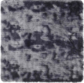 vidaXL Teppich Shaggy Hochflor NAVARRA Dunkelgrau 160x160 cm Polyester 4102872