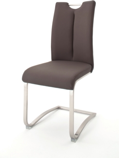 2er-Set Schwingstuhl 'Artos' Braun Kunstleder