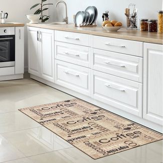 Carpetia Küchenläufer Küchenteppich Modern, rechteckig, Höhe: 5 mm, rutschhemmender Rücken, pflegeleicht, robust