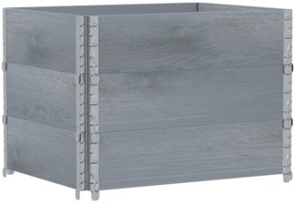 vidaXL Pflanzkasten Grau 80x60 cm Massivholz Kiefer 3295421