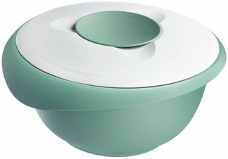 Westmark Rührschüssel mit zweigeteiltem Deckel 2,5 L mint-grün/weiß