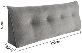 JEOBEST Rückenkissen Keilkissen mit waschbarem Bezug, Rückenstützkissen, Versch. Größen, Ideal zum Anlehnen im Bett, Lang 1.2/1.4/1.6/1.8/2M