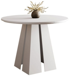 Compleo Esstisch Ø: 100cm oder 120 cm, Designer Tisch, ausziehbarer Tisch TRENDI, Küchentische, MADE IN EU