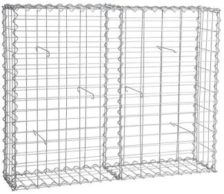 Gabione Steingabionen Steinkorb Gabionen Wand Drahtkorb 100 x 80 x 20 cm
