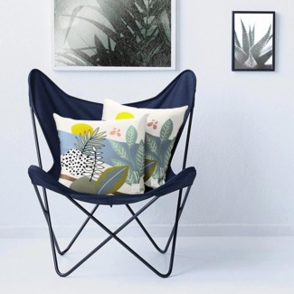 Apelt Outdoor Dekokissen Blattmotive|Dekokissen gefüllt 48x48 cm