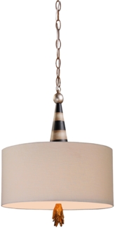 Pendellampe. Deckenleuchte, Stahl Schwarz Gold, D 45,7 cm