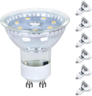 ZMH GU10 LED Neutralweiss 5W Leuchtmittel Lampe Ersetzt 50W Glühbirne 4000K Energiesparlampe Abstrahlwinkel 110° Spot Nicht Dimmbar Reflektor Birne Glühlampen Strahler Spot LED GU10 6 pack
