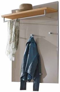 Garderobenpaneel Salerno / Santina , Holzwerkstoff , Beige, Holzfarben , 80 x 109 x 27 cm