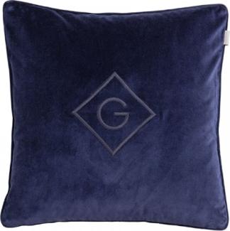 Gant Home Kissenhülle Velvet G Cushion Samt Marine (50x50 cm) 853080301-410