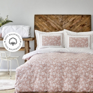 Karaca Home Bettwäsche Karaca Home Celerina Rosa Bettbezug Set 100% Baumwolle