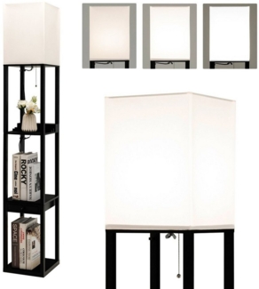 COSTWAY Stehlampe, LED wechselbar, mit 3-Ebenen und USB-Anschluss