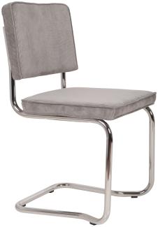 ZUIVER Retro Esszimmerstuhl RIDGE KINK RIB Hellgrau