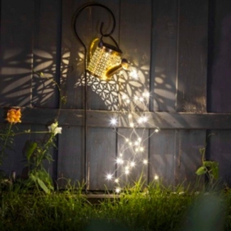 HI LED-Lichterkette LED-Solar Gießkanne mit Lichterkette simuliert ausfließendes Wasser