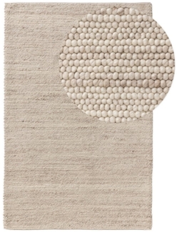 benuta Wollteppich Beads, rechteckig, Höhe: 11 mm, Teppich Wohnzimmer, Schlafzimmer, Esszimmer, Flur, Kunstfaser, Cozy